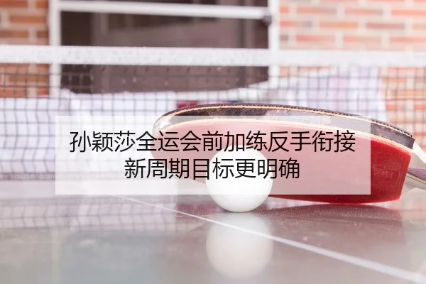 孙颖莎全运会前加练反手衔接 新周期目标更明确